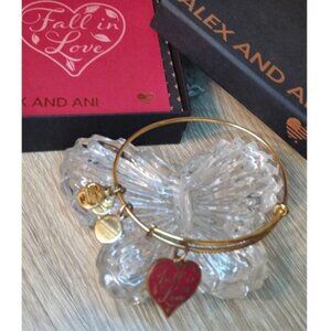Alex and Ani Fall in love heart charm bracelet.